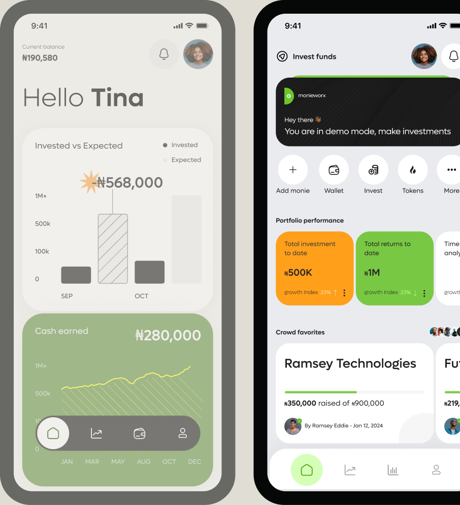 Before and after comparison of the home screen's task orientation